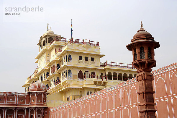 Chandra Mahal  Stadtpalast  Jaipur  Rajasthan  Nordindien  Indien  Südasien  Asien