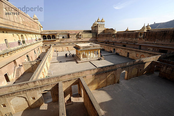 Fort von Amber  Haremsbereich  Zenana  Amber  nahe Jaipur  Rajasthan  Nordindien  Indien  Südasien  Asien
