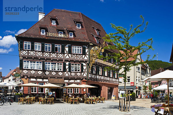 Historisches Fachwerkhaus Hotel Post  Nagold  Schwarzwald  Baden-Württemberg  Deutschland  Europa