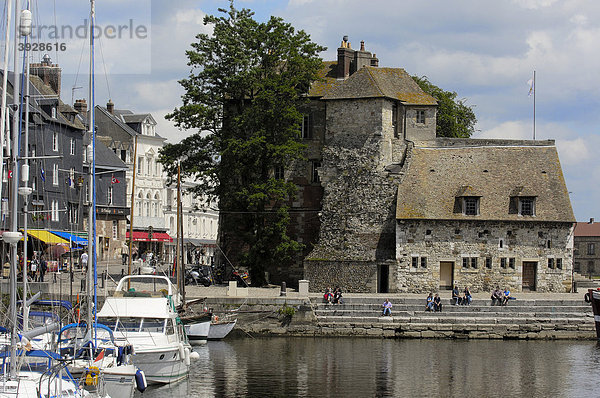 Hafen  Honfleur  Provinz Calvados  Normandie  Frankreich  Europa