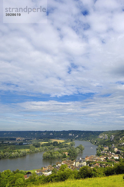 Seine Flussschleife  Les Andelys  Seine-Tal  Normandie  Frankreich  Europa