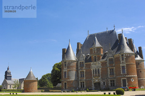 Schloss Martainville  Ch‚teau de Martainville  Haute-Normandie  Normandie  Frankreich  Europa