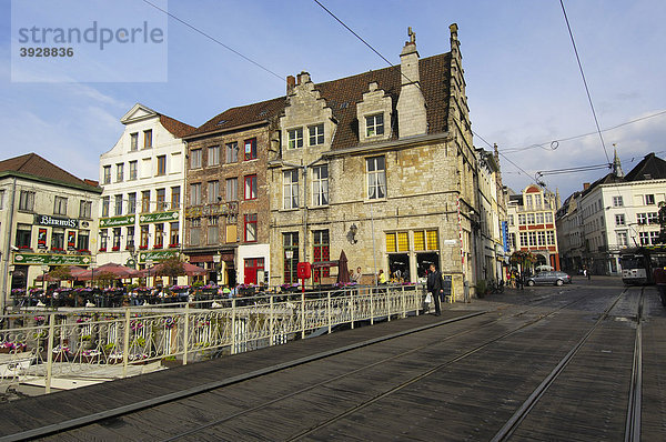 Straßenszene  Gent  Flandern  Belgien  Europa