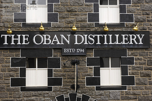 Oban Whisky-Brennerei  1794  West Highlands  Argyll and Bute Region  Schottland  Vereinigtes Königreich  Europa