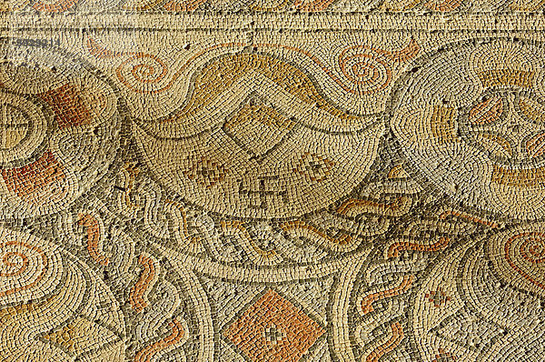 Mosaik im Carranque römisch-archäologischen Park  Provinz Toledo  Kastilien-La Mancha  Spanien  Europa