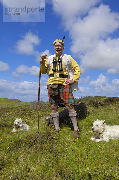 Schotte in Dunvegan  Insel Skye  Highlands Region  Schottland  Vereinigtes Königreich  Europa