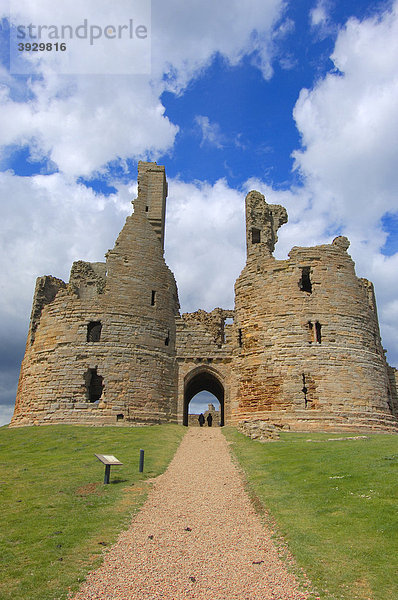 Burg Dunstanburgh Castle  Northumberland Distrikt  England  Vereinigtes Königreich  Europa
