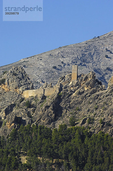 Burg PeÒas Negras  Burg Tiscar  Tiscar-Don Pedro  Quesada  Sierra de Cazorla  Segura y Las Villas Naturpark  Provinz Jaen  Andalusien  Spanien  Europa