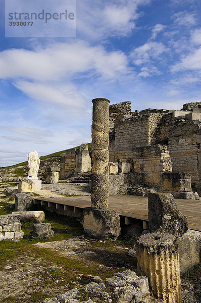 Römische Stadt  archäologische Ausgrabungsstätte von SegÛbriga  Saelices  Cuenca  Kastilien-La Mancha  Spanien  Europa