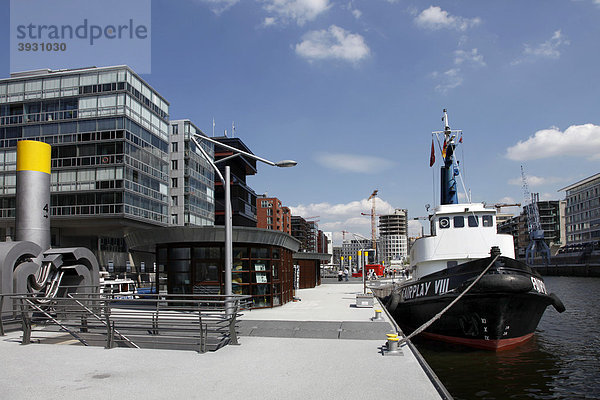 Hafencity  neuer  moderner Stadtteil an der Elbe  auf alten Hafenanlagen  Hamburg  Deutschland  Europa