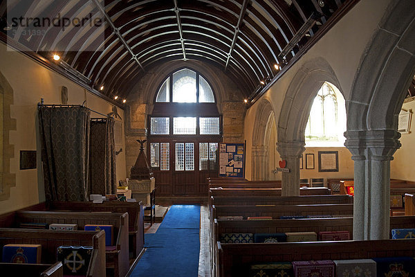 Perranuthnoe Church Kirche  Cornwall  England  Großbritannien  Europa