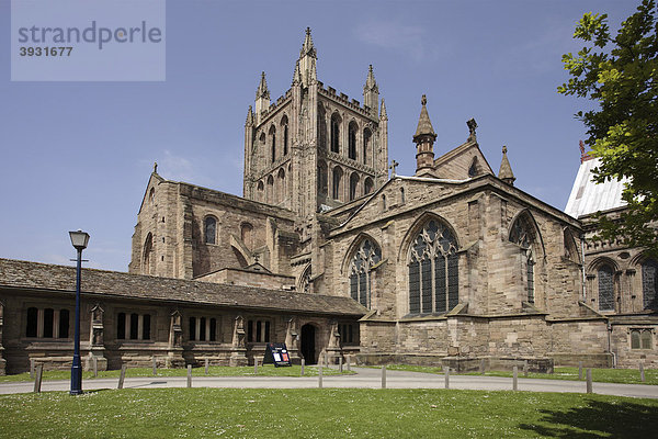 Kathedrale von Hereford  Herefordshire  England  Vereinigtes Königreich  Europa