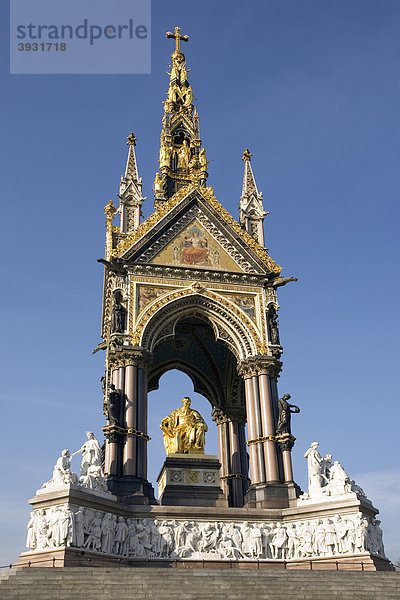 Albert Memorial Denkmal  London  England  Vereinigtes Königreich  Europa