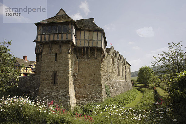 Burg Stokesay Castle  Shropshire  England  Vereinigtes Königreich  Europa