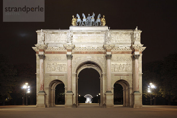 Arc de Triomphe du Carrousel Triumphbogen  Paris  Frankreich  Europa