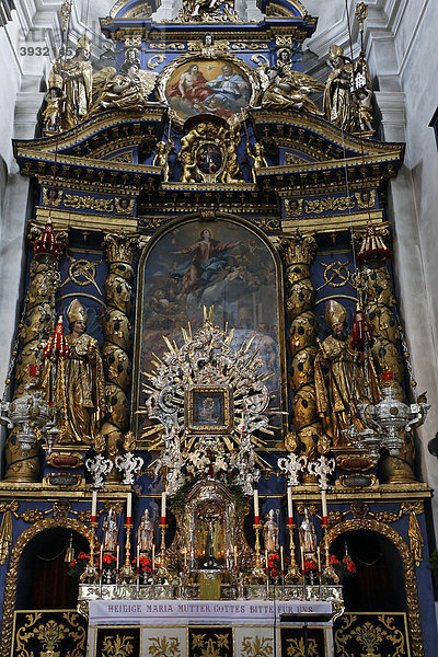 Wallfahrtskirche und Basilika Maria Plain  barocker Hochaltar  Salzburg  Österreich  Europa