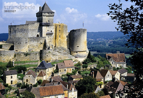 Mittelalterliche Burg  Ch‚teau de Castelnaud  Dordogne  PÈrigord  Frankreich  Europa