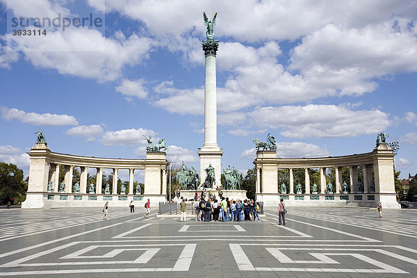 Heldenplatz  Hosok tere  Budapest  Ungarn  Osteuropa