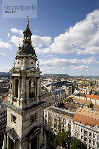 Aussicht von der St. Stephans Basilika  Budapest  Ungarn  Osteuropa