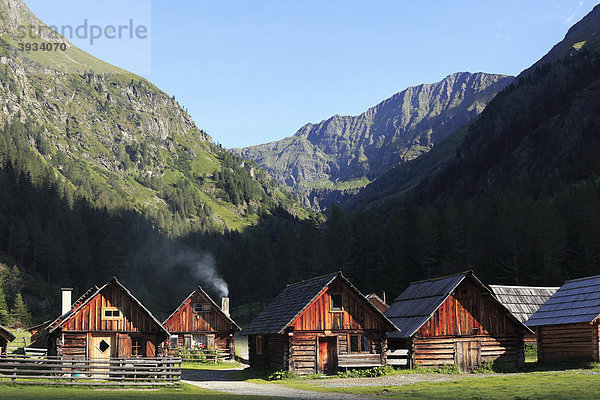 Hüttendorf im Göriachtal  Göriach  Lungau  Schladminger Tauern  Land Salzburg  Salzburger Land  Österreich  Europa