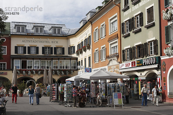 Hauptplatz mit Altstadthotel Eck  Lienz  Osttirol  Tirol  Österreich  Europa