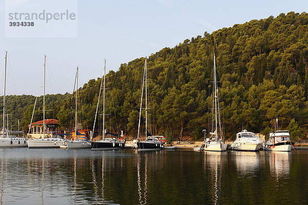 Yachthafen Skradin  Fluss Krka  Dalmatien  Kroatien  Europa