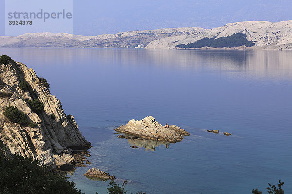 Pager Bucht bei Bosana  Insel Pag  Dalmatien  Adria  Kroatien  Europa