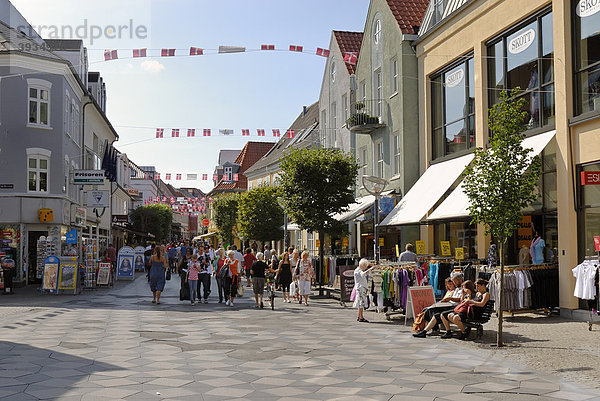 Fußgängerzone in Aalborg  _lborg  Region Nordjylland  Dänemark  Skandinavien  Europa
