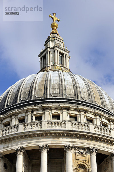 Die Kuppel der St. Pauls Kathedrale in London  England  Großbritannien  Europa