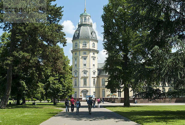 Karlsruher Schloss  Nordseite  Badisches Landesmuseum seit 1921  Karlsruhe  Baden-Württemberg  Deutschland  Europa