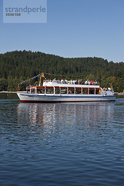 Touristenboot auf dem Titisse  Titisee-Neustadt  Schwarzwald  Baden-Württemberg  Deutschland  Europa