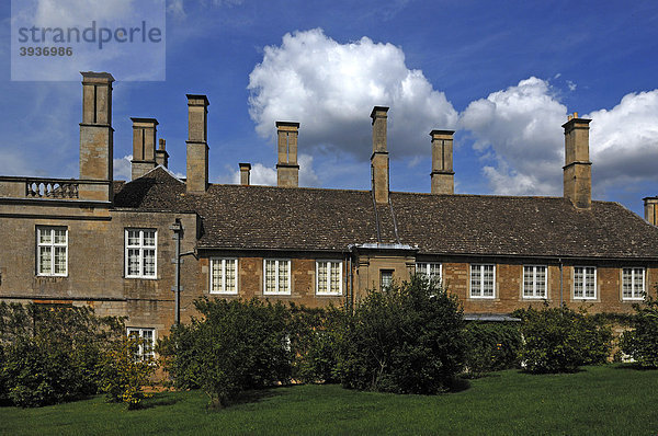 Boughton House  Detail  vom Garten aus gesehen  Geddington  Kettering  Northamptonshire  England  Großbritannien  Europa