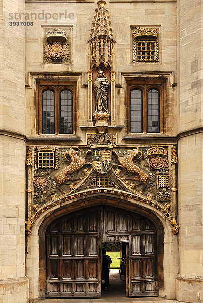 Haupteingang vom Christs College  St. Andrews Street  Cambridge  Cambridgeshire  England  Großbritannien  Europa