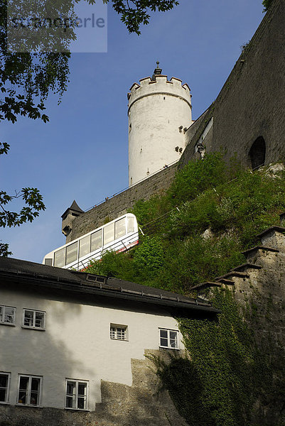 Festungsbahn zur Festung Hohensalzburg  Altstadt  Stadt Salzburg  Salzburger Land  Österreich  Europa