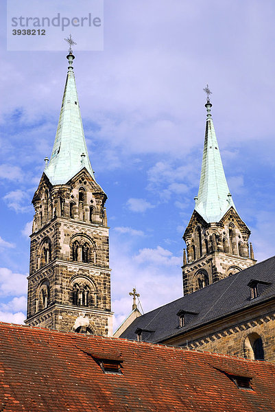 Bamberger Dom am Domplatz  UNESCO-Welterbe Bamberg  Oberfranken  Bayern  Deutschland  Europa