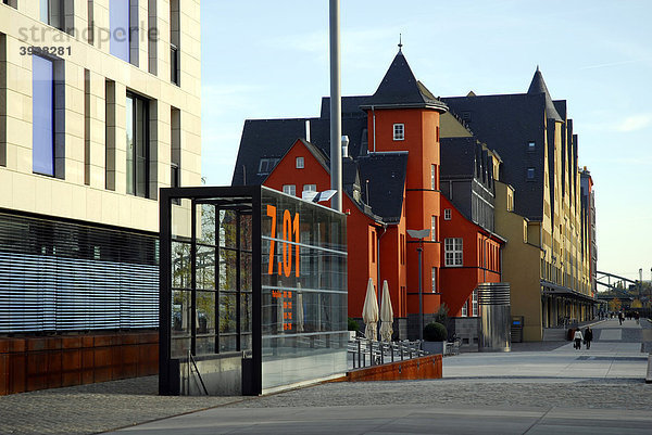 Moderne Architektur auf der Rheinauhalbinsel  Kölner Rheinauhafen  Südstadt  Köln  Rheinland  Nordrhein-Westfalen  Deutschland  Europa