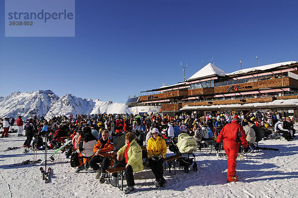Silvretta-Mittelstation  Skigebiet Ischgl  Tirol  Österreich  Europa