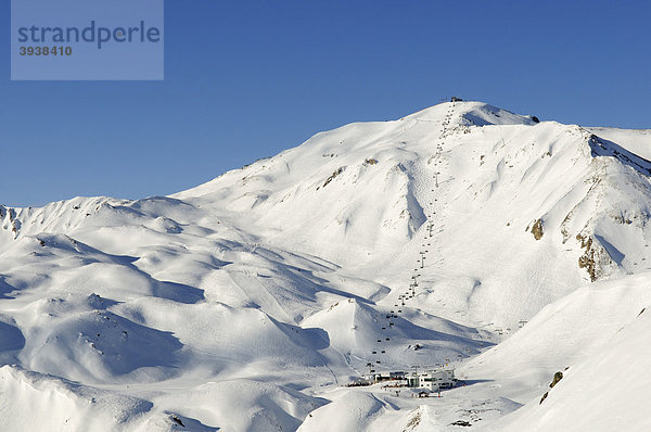 Greitspitzbahn  Skigebiet Samnaun  Schweiz  Europa