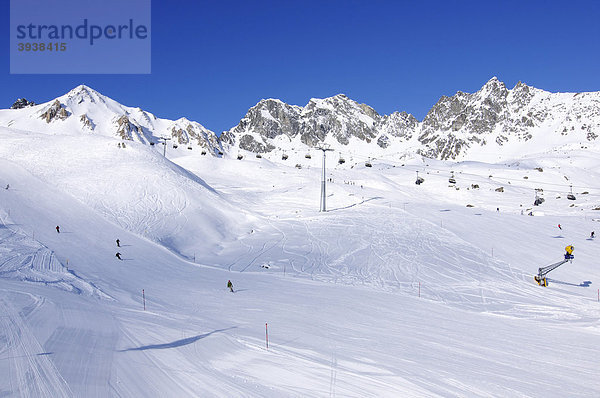 Flimsattelbahn  Skigebiet Samnaun  Schweiz  Europa