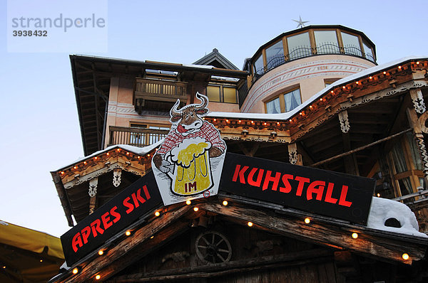 Kuhstall  Bar  AprËs Ski  Skigebiet Ischgl  Tirol  Österreich  Europa