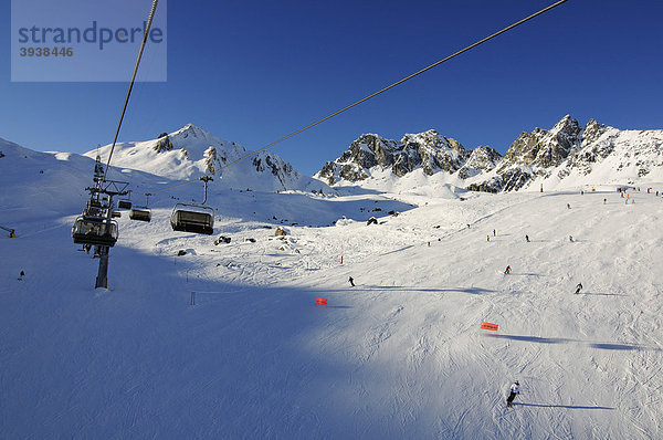 Zeblaswiesen  Palinkopf  Skigebiet Samnaun  Schweiz  Europa