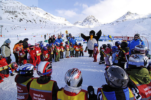 Kinderskischule  Idalp  Schneeakademie  Skigebiet Ischgl  Tirol  Österreich  Europa