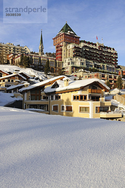 Badrutt's Palace Hotel  Sankt Moritz  Graubünden  Schweiz  Europa Kanton Graubünden