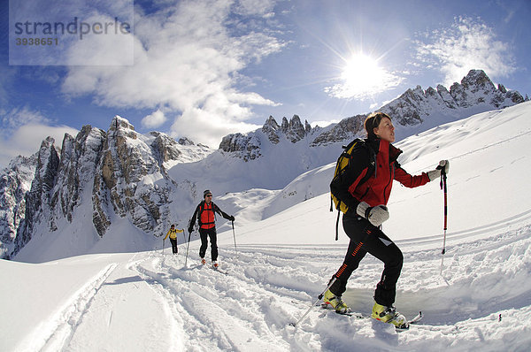 Skitour  Sextner Stein  Sexten  Hochpustertal  Südtirol  Italien  Europa