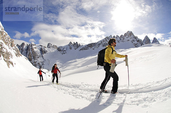 Skitour  Sextner Stein  Sexten  Hochpustertal  Südtirol  Italien  Europa