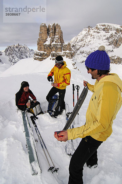 Skitour  Sextner Stein  Sexten  Hochpustertal  Südtirol  Italien  Europa