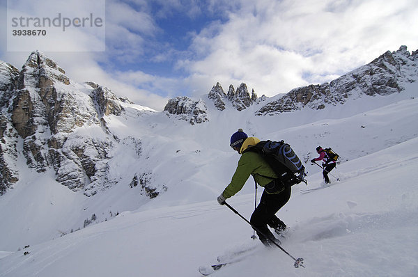 Skitour  Sextner Stein  Sexten  Hochpustertal  Südtirol  Italien  Europa