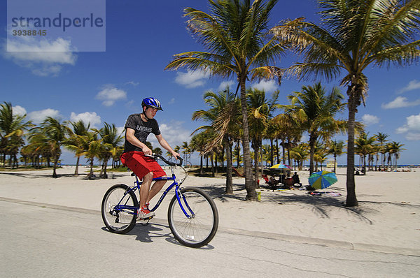Radfahrer  Crandon Park  Key Biscayne  Miami  Florida  USA