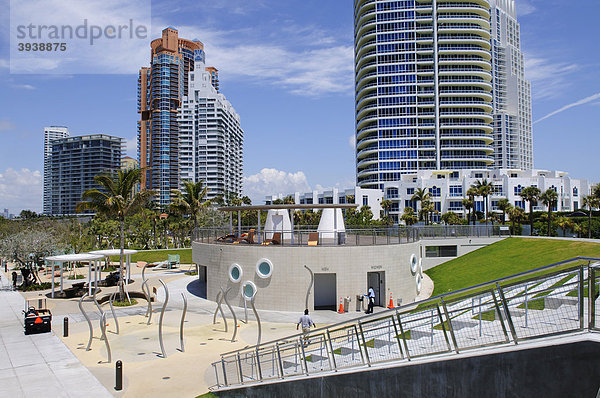 South Pointe Park  Miami South Beach  Florida  USA