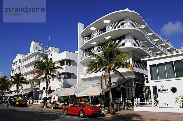 Ocean Drive  Miami South Beach  Art Deco District  Florida  USA